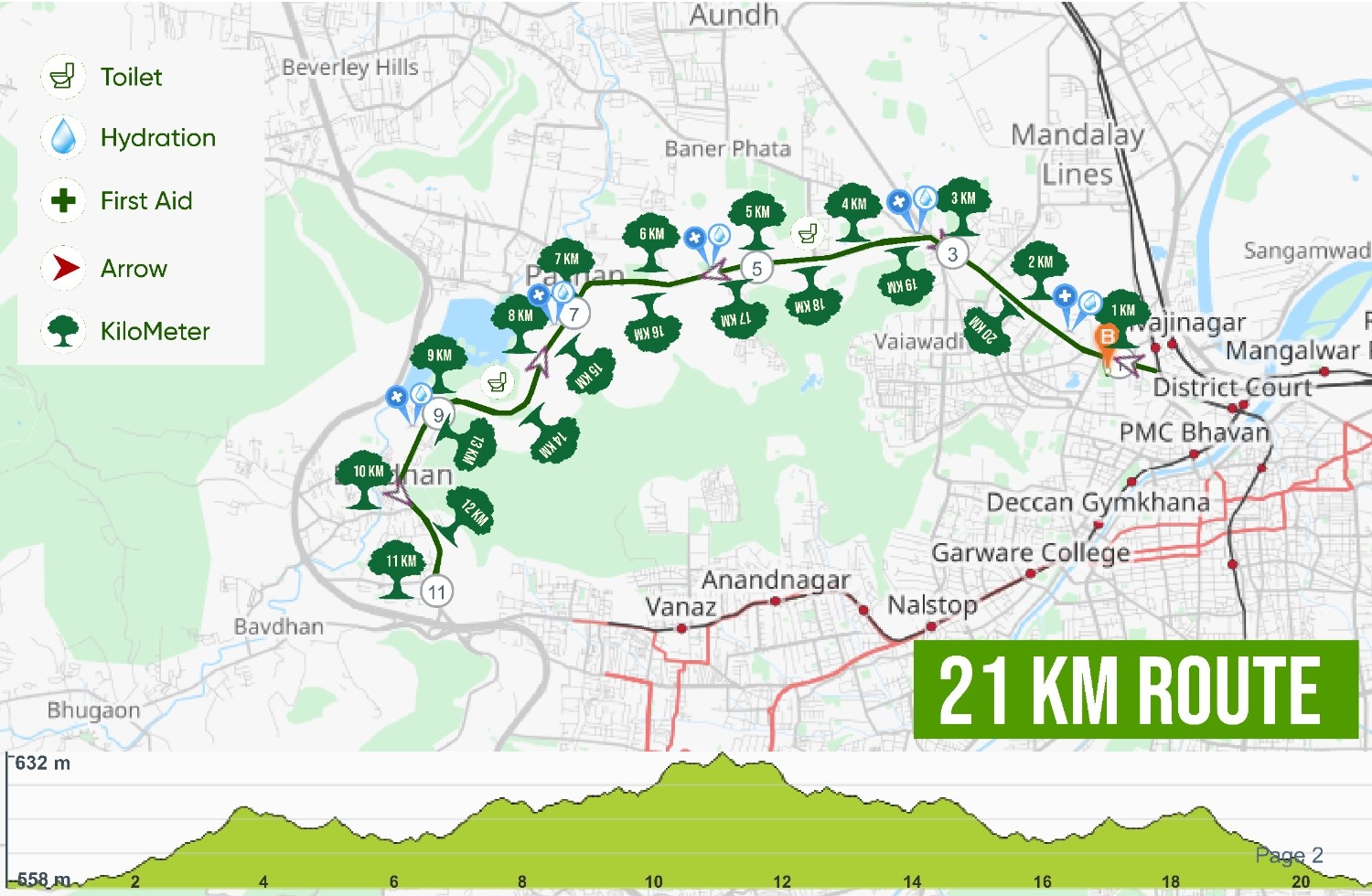 21 KM Route Map